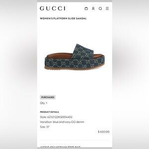 Brand new Gucci slide sandals